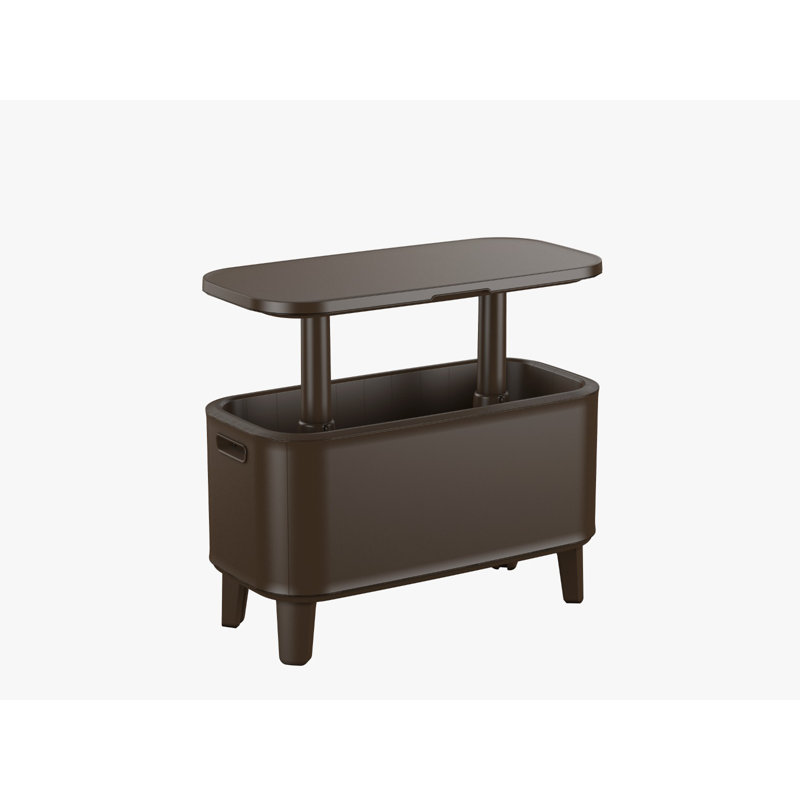 Keter Breeze Bar Indoor Outdoor 2 In 1 Cooler and Side Table Combo 17